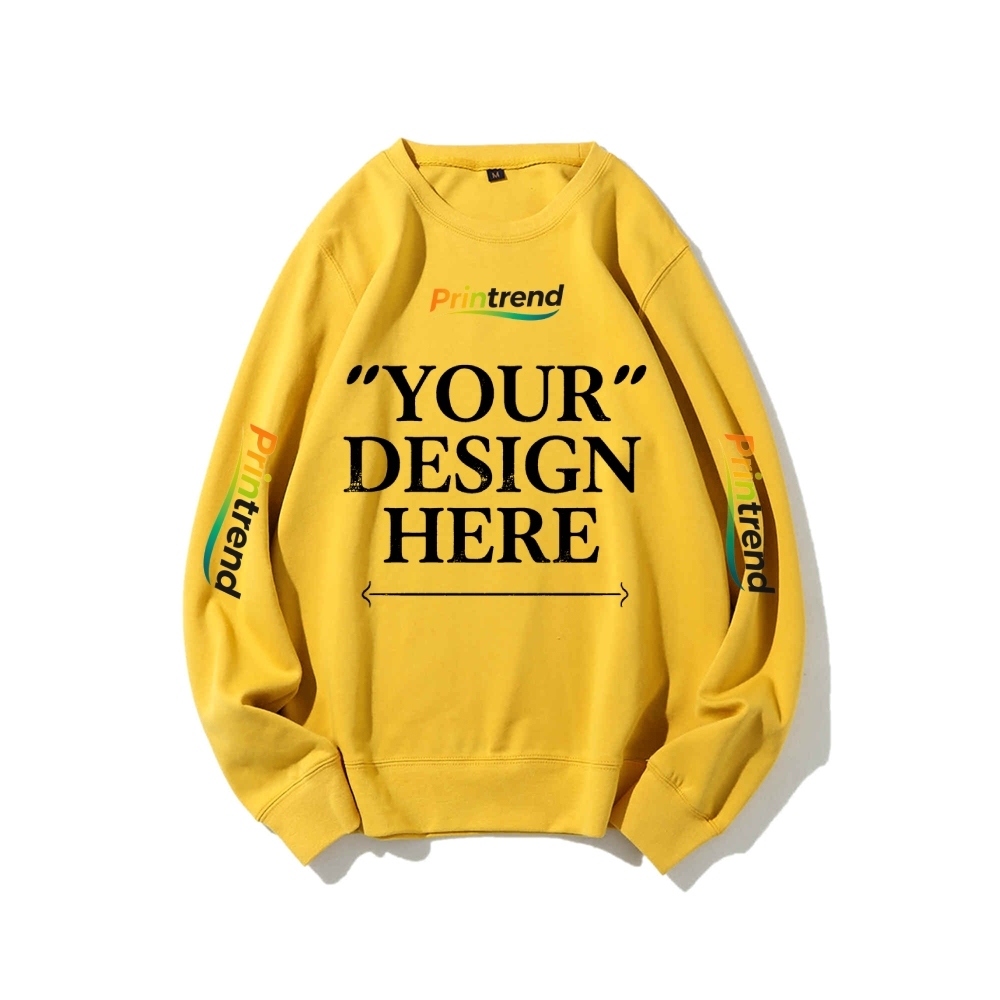 Custom Print for Your Unique Style 16-Color 100% Cotton Sweatshirt: A Spectrum of Style & Comfort