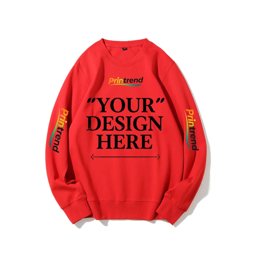 Custom Print for Your Unique Style 16-Color 100% Cotton Sweatshirt: A Spectrum of Style & Comfort