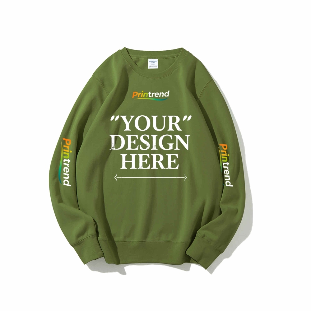 Custom Print for Your Unique Style 16-Color 100% Cotton Sweatshirt: A Spectrum of Style & Comfort