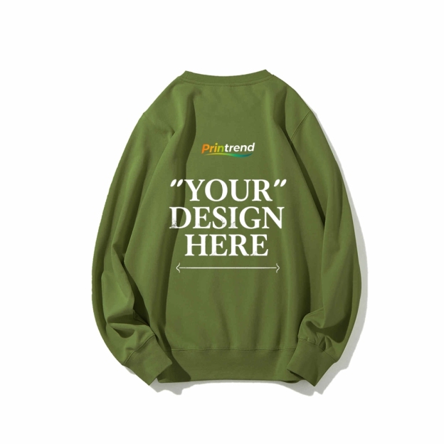 Custom Print for Your Unique Style 16-Color 100% Cotton Sweatshirt: A Spectrum of Style & Comfort
