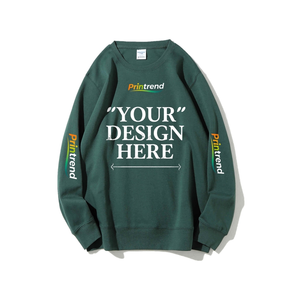 Custom Print for Your Unique Style 16-Color 100% Cotton Sweatshirt: A Spectrum of Style & Comfort