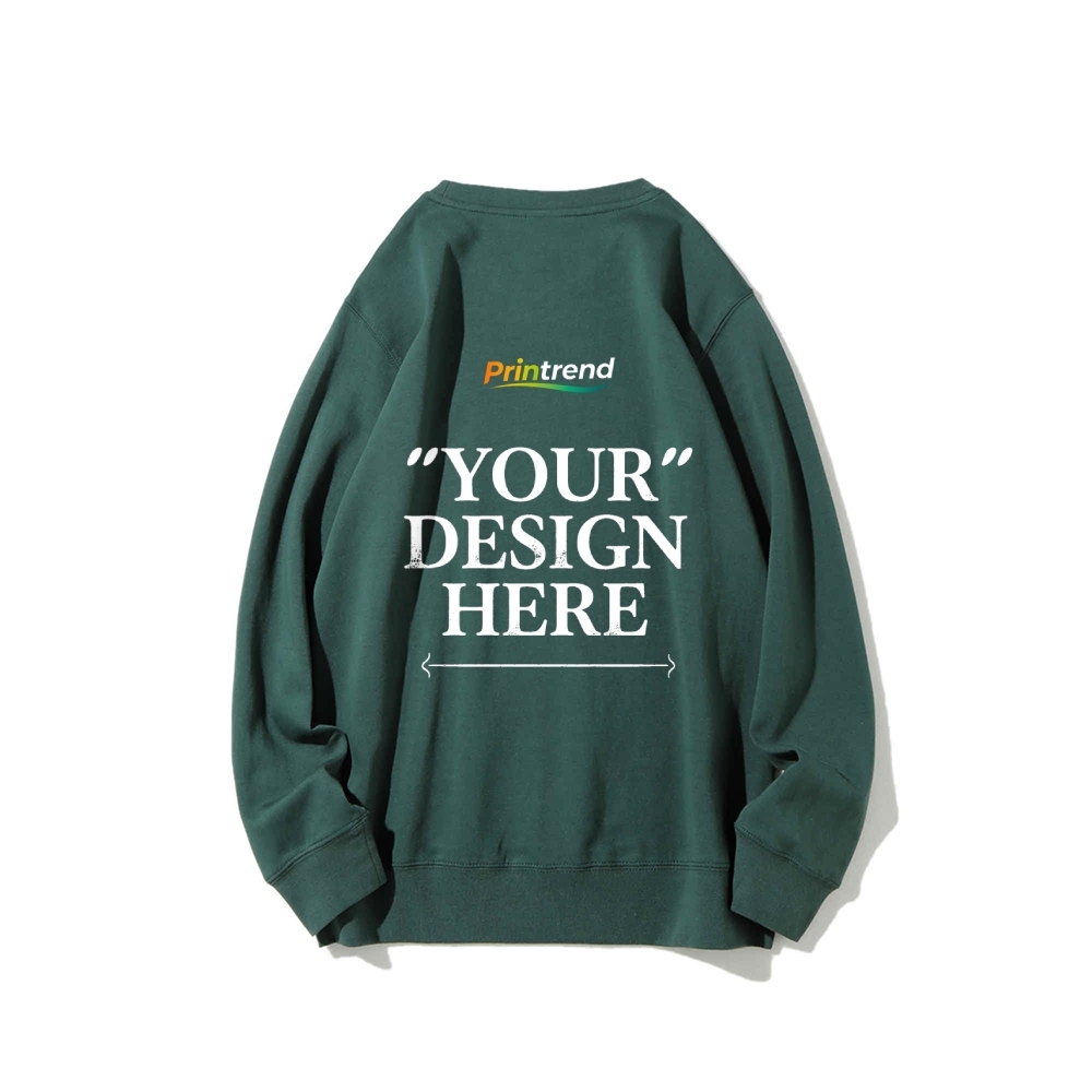 Custom Print for Your Unique Style 16-Color 100% Cotton Sweatshirt: A Spectrum of Style & Comfort