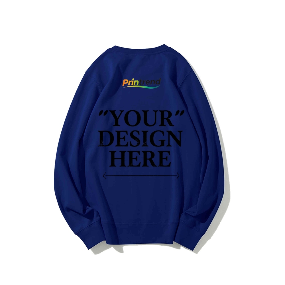 Custom Print for Your Unique Style 16-Color 100% Cotton Sweatshirt: A Spectrum of Style & Comfort