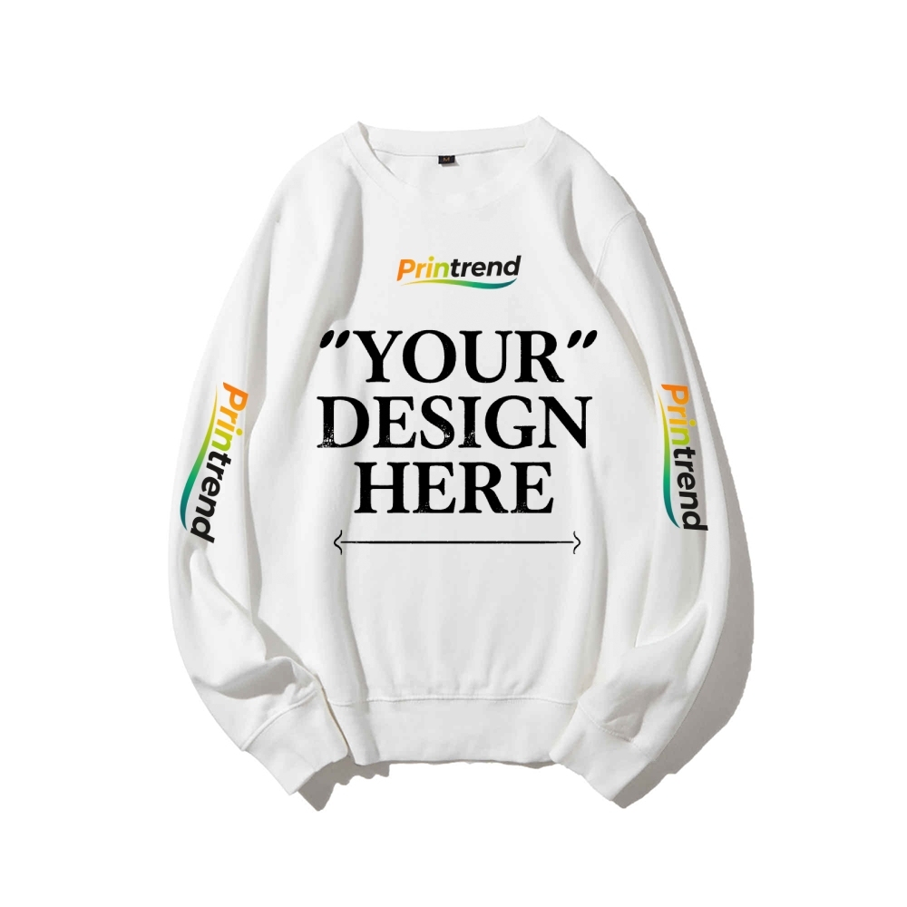 Custom Print for Your Unique Style 16-Color 100% Cotton Sweatshirt: A Spectrum of Style & Comfort