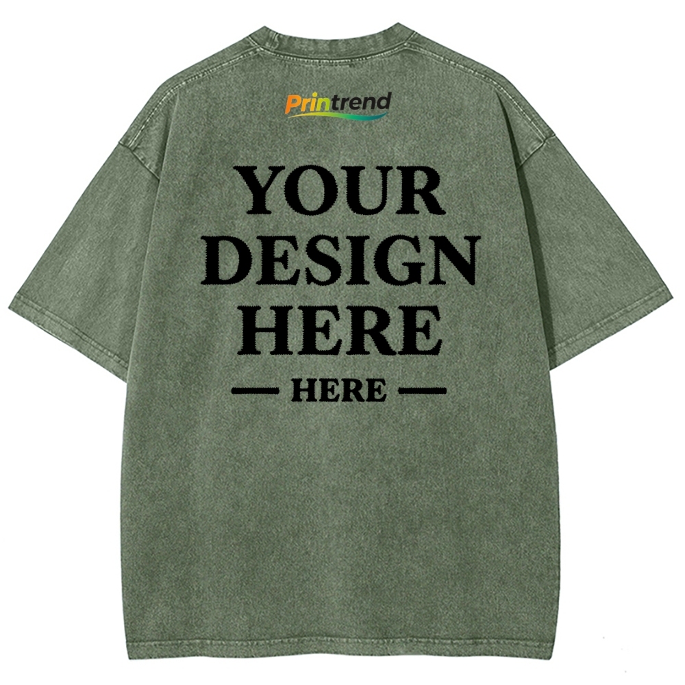 Custom Embroidery 15 Colors 250GSM Washed T-Shirts - Quality & Customization​ 15 Colors 250GSM Washed T Shirts