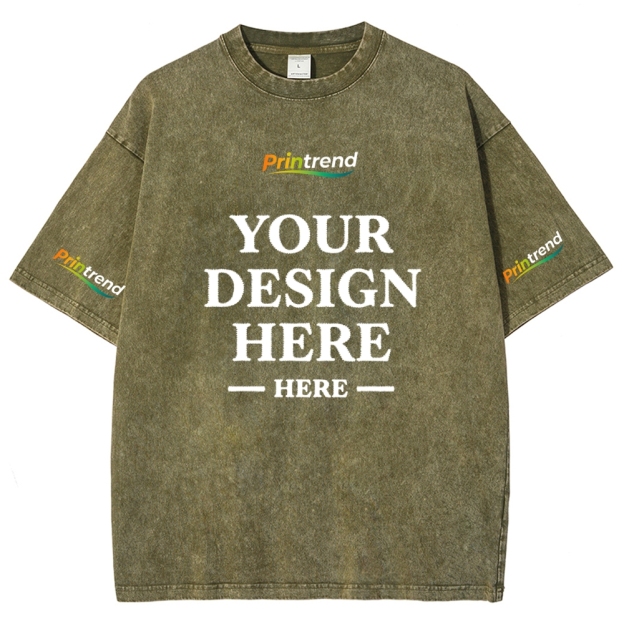 Custom Embroidery 15 Colors 250GSM Washed T-Shirts - Quality & Customization​ 15 Colors 250GSM Washed T Shirts