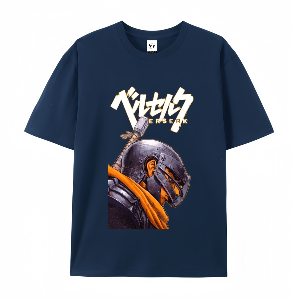Pure Cotton Unisex Round Neck Anime T-Shirt Berserk