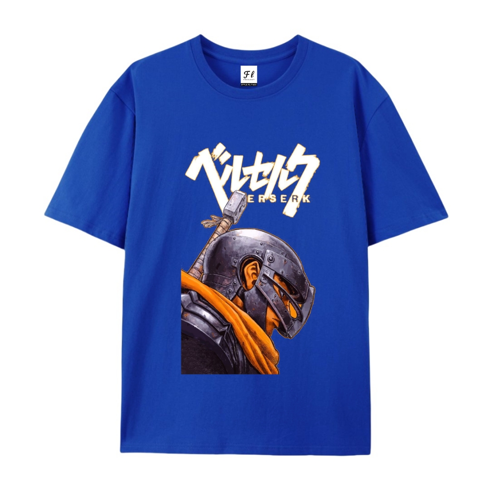 Pure Cotton Unisex Round Neck Anime T-Shirt Berserk