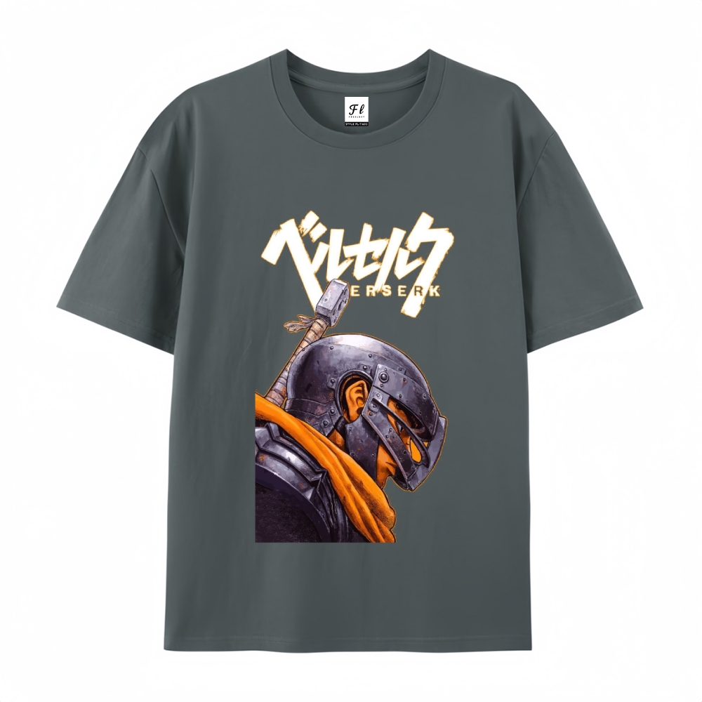 Pure Cotton Unisex Round Neck Anime T-Shirt Berserk