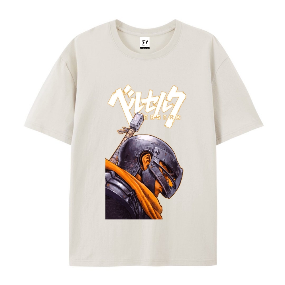 Pure Cotton Unisex Round Neck Anime T-Shirt Berserk