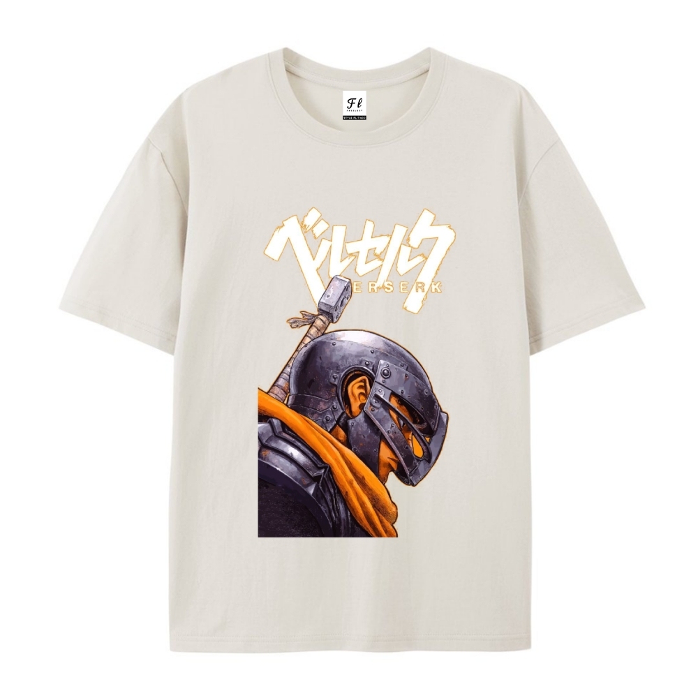 Pure Cotton Unisex Round Neck Anime T-Shirt Berserk