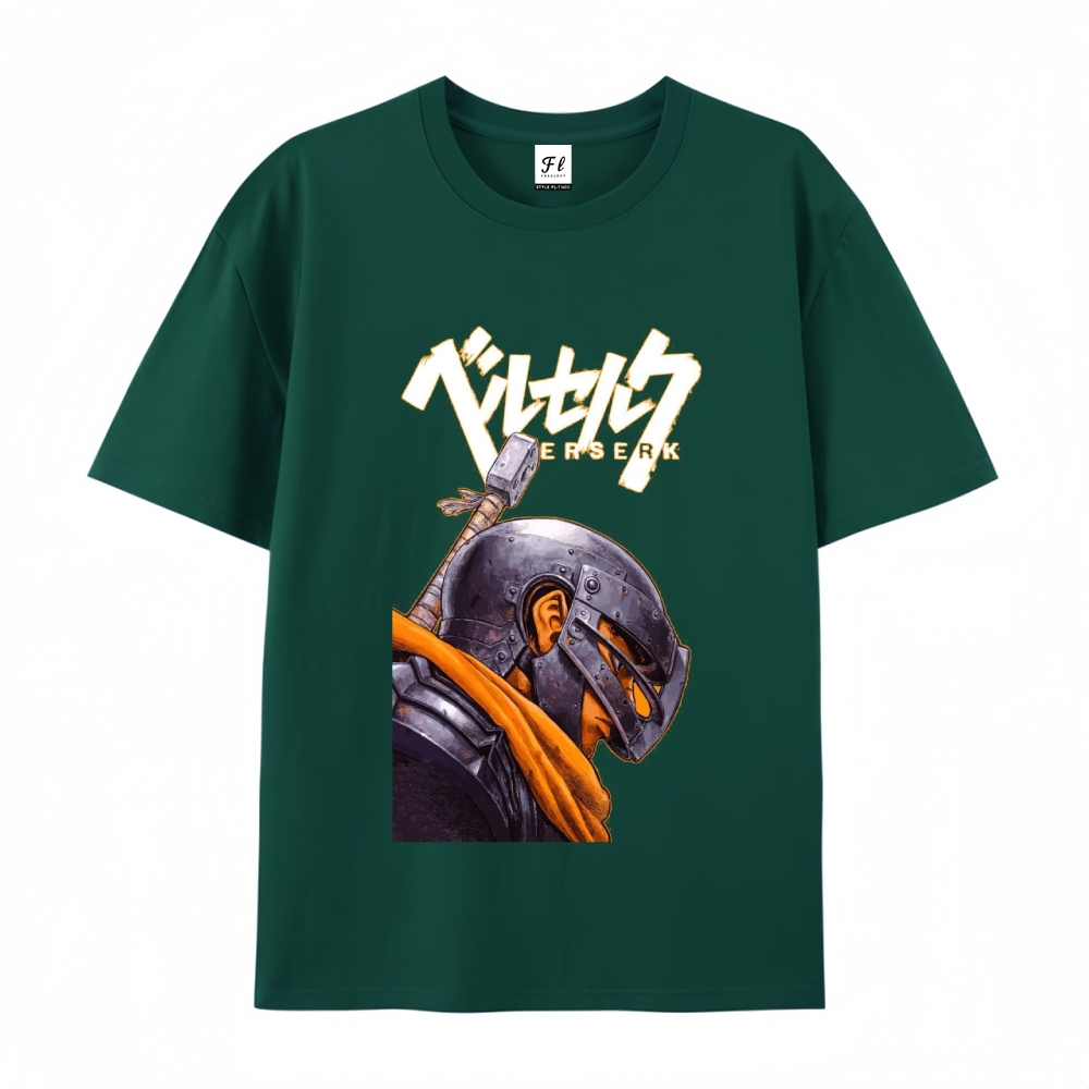 Pure Cotton Unisex Round Neck Anime T-Shirt Berserk