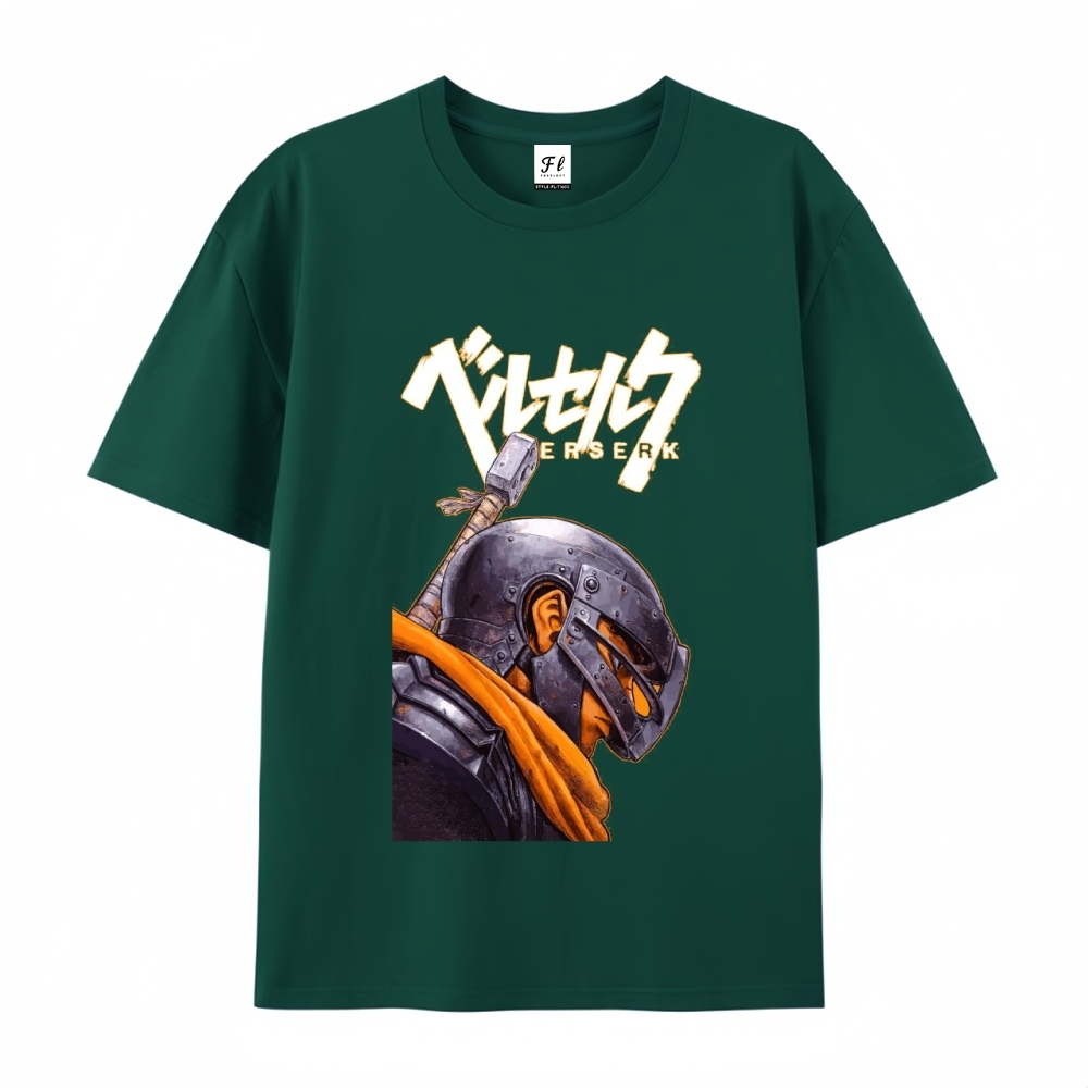 Pure Cotton Unisex Round Neck Anime T-Shirt Berserk