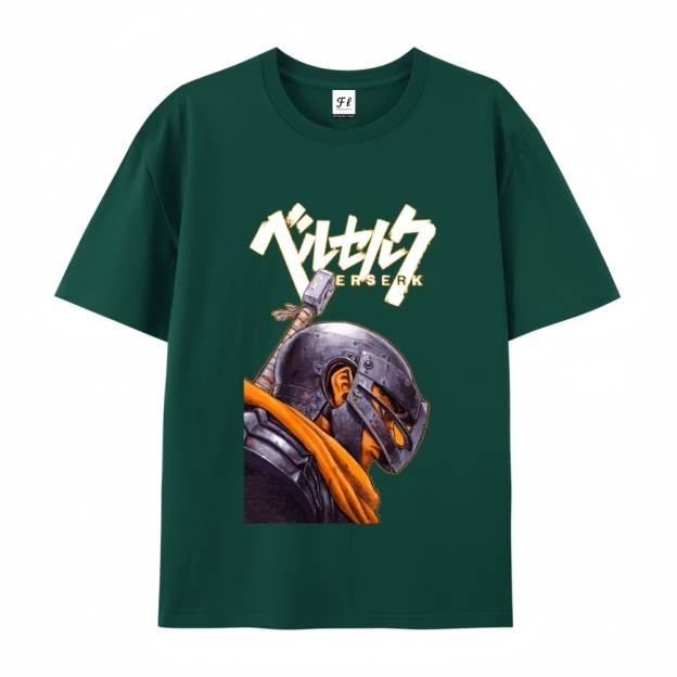 Pure Cotton Unisex Round Neck Anime T-Shirt Berserk