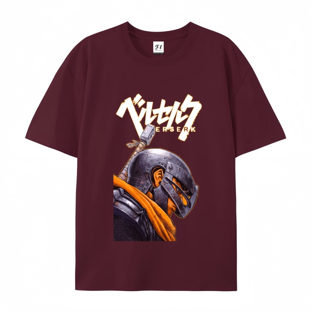 Pure Cotton Unisex Round Neck Anime T-Shirt Berserk