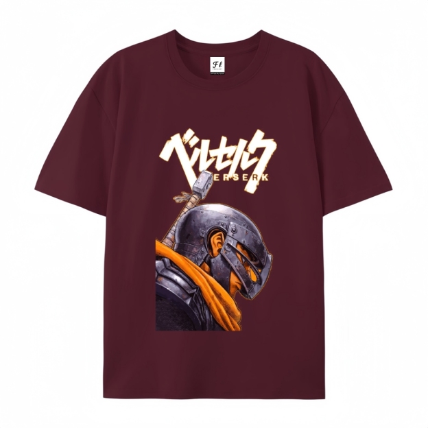 Pure Cotton Unisex Round Neck Anime T-Shirt Berserk