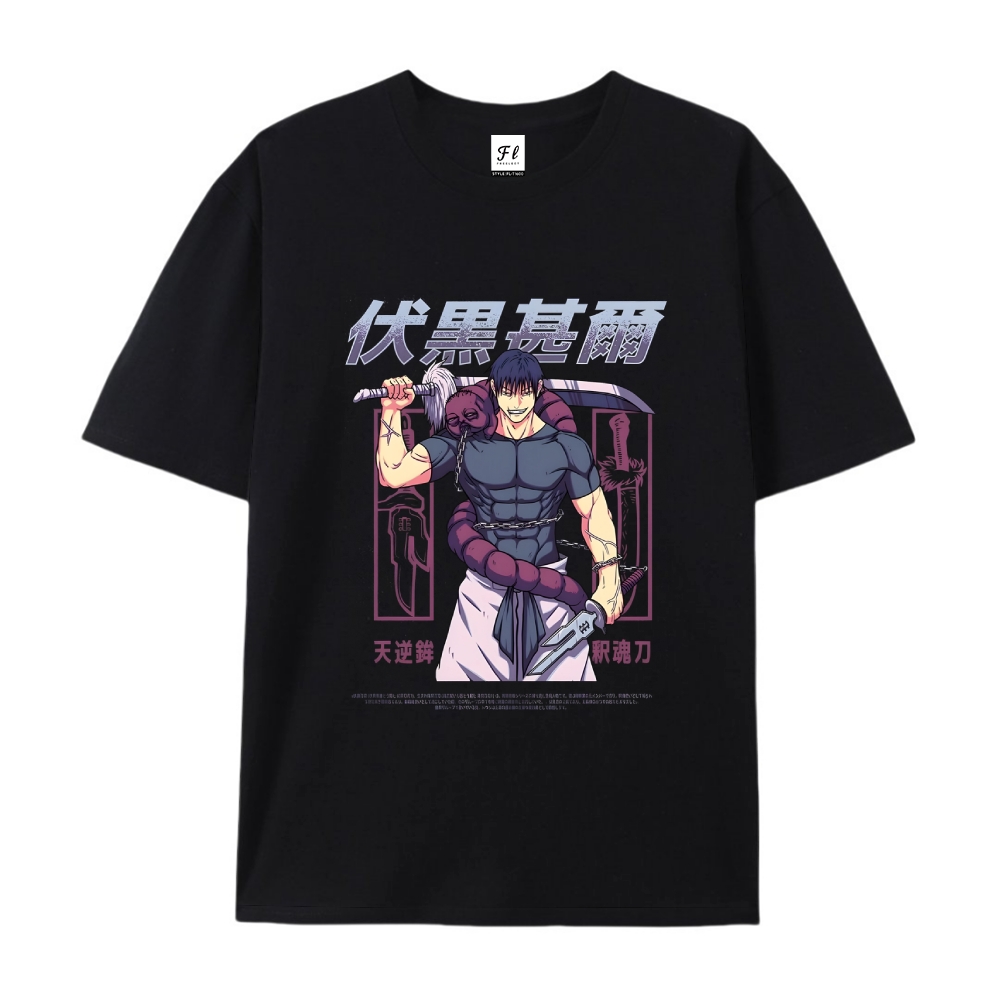 Pure Cotton Unisex Round Neck Anime T-Shirt Jujutsu Kaisen