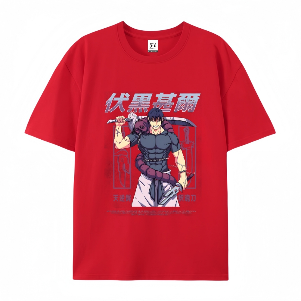 Pure Cotton Unisex Round Neck Anime T-Shirt Jujutsu Kaisen