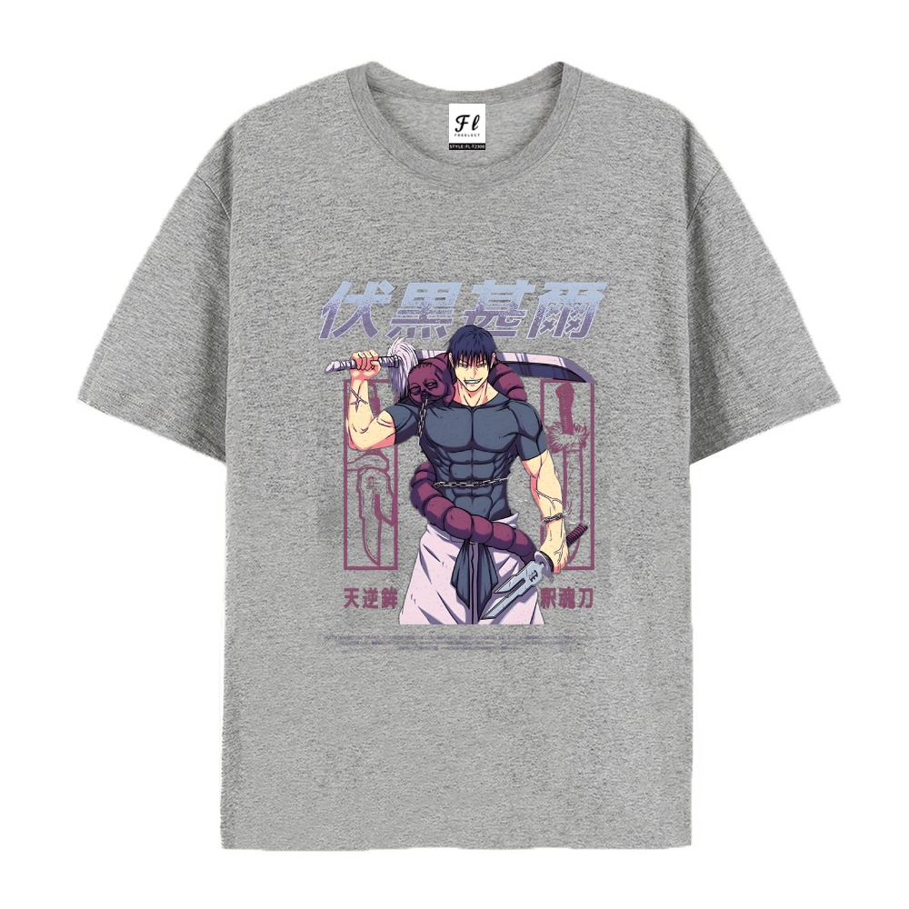 Pure Cotton Unisex Round Neck Anime T-Shirt Jujutsu Kaisen