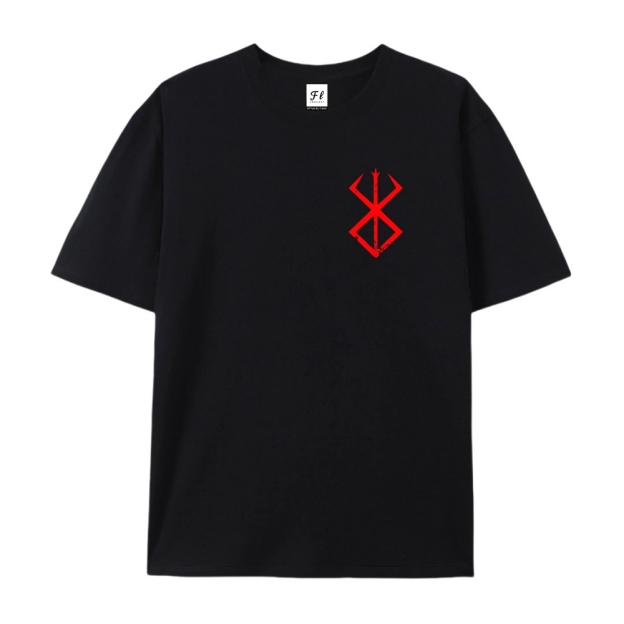 Pure Cotton Unisex Round Neck Anime T-Shirt Berserk