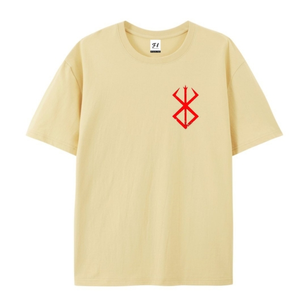 Pure Cotton Unisex Round Neck Anime T-Shirt Berserk