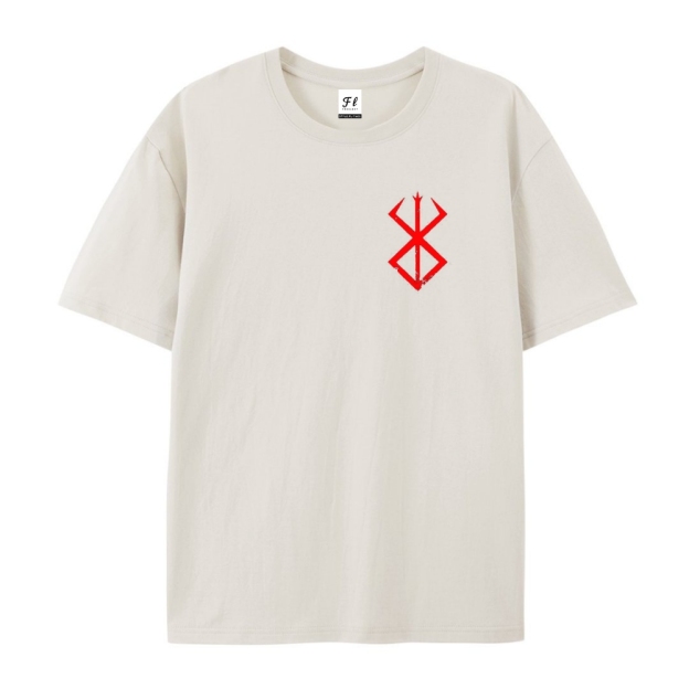Pure Cotton Unisex Round Neck Anime T-Shirt Berserk
