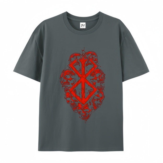 Pure Cotton Unisex Round Neck Anime T-Shirt Berserk