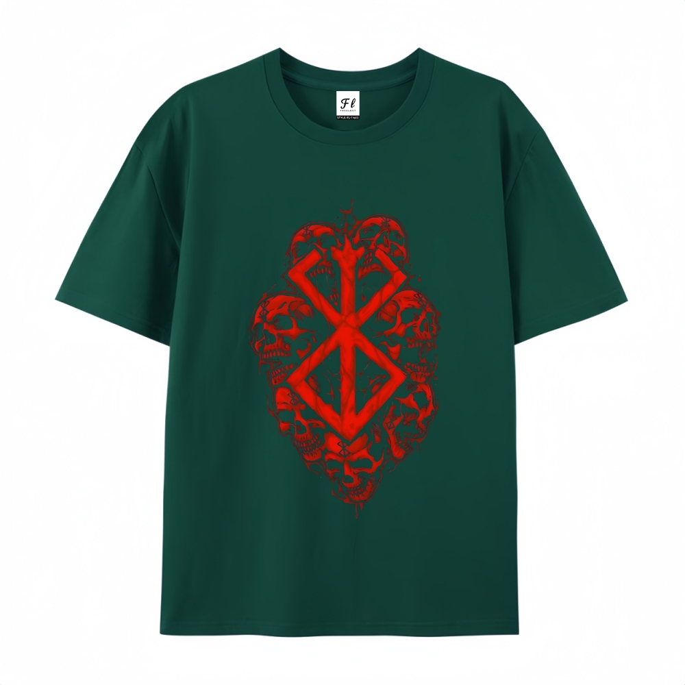Pure Cotton Unisex Round Neck Anime T-Shirt Berserk