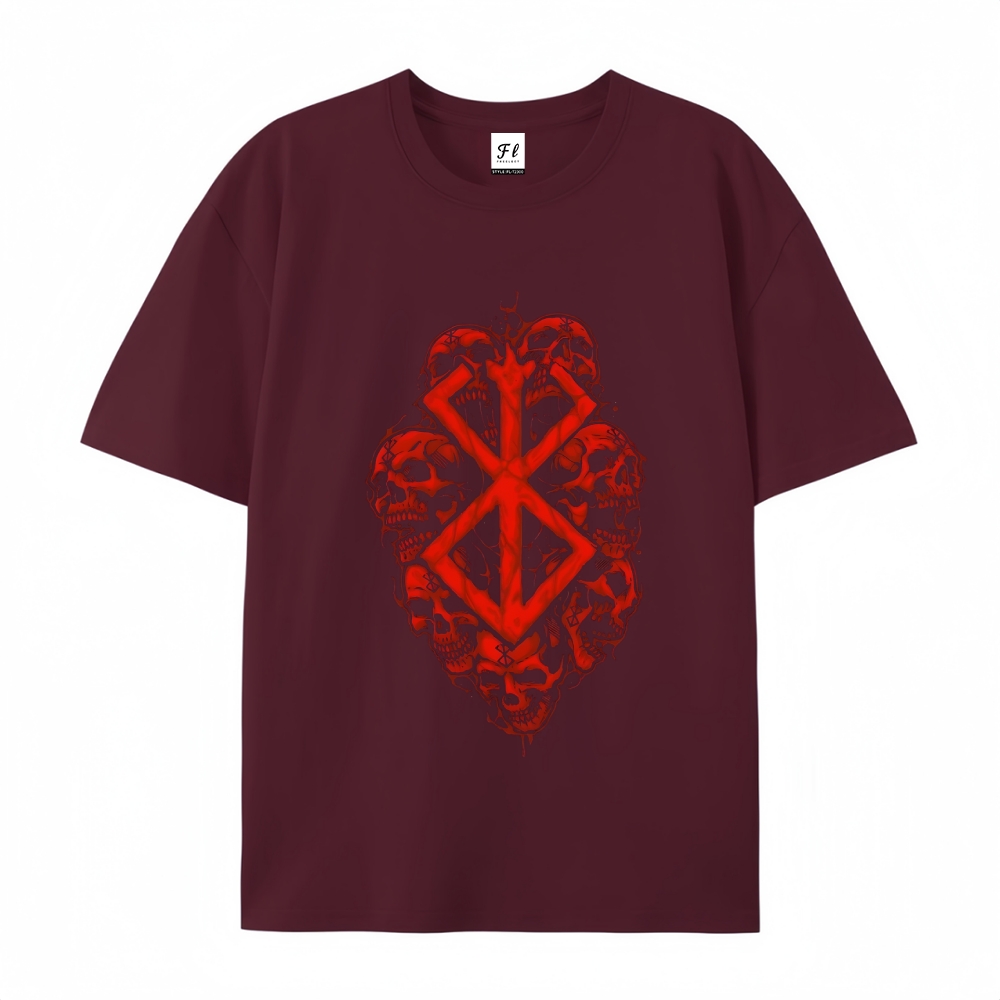 Pure Cotton Unisex Round Neck Anime T-Shirt Berserk