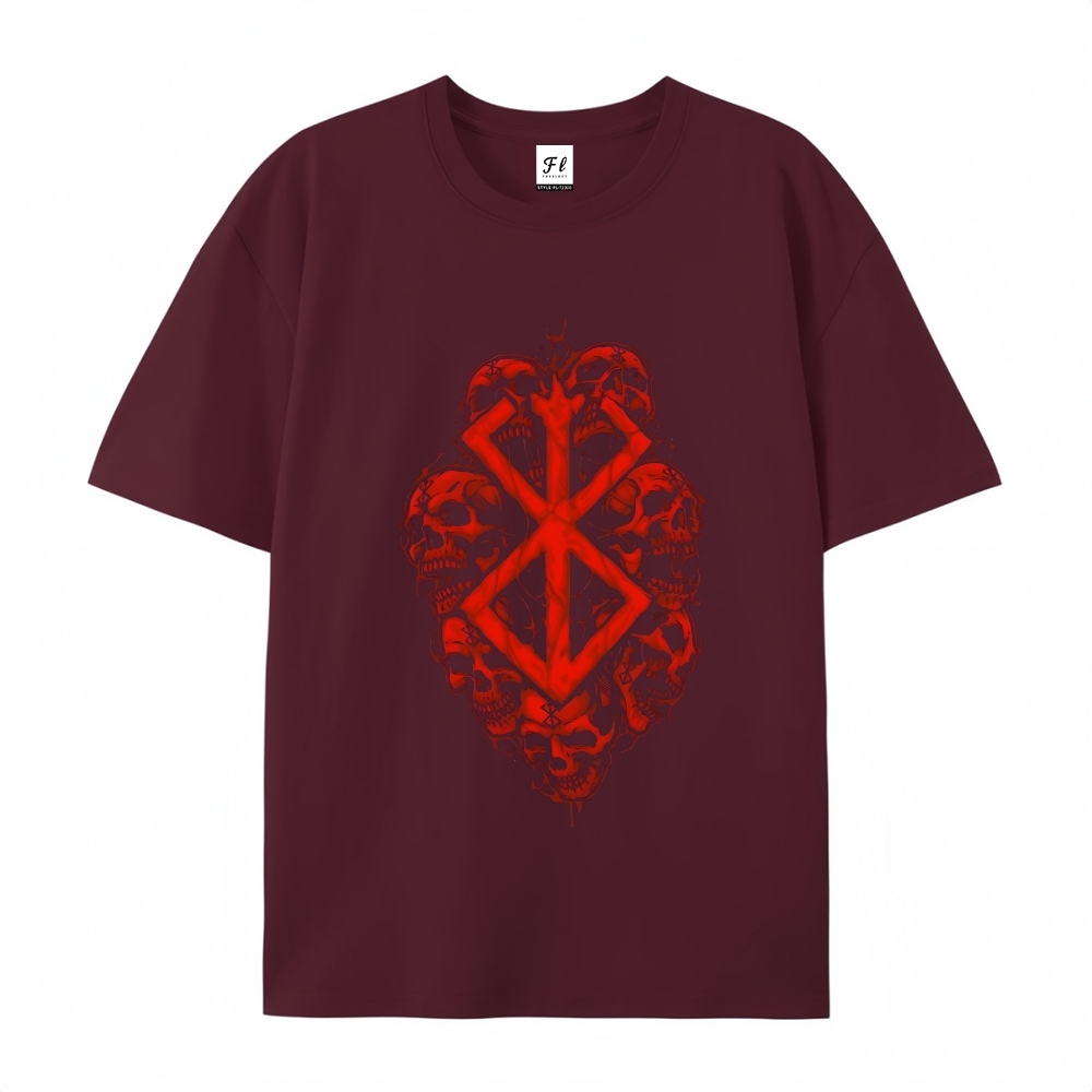 Pure Cotton Unisex Round Neck Anime T-Shirt Berserk