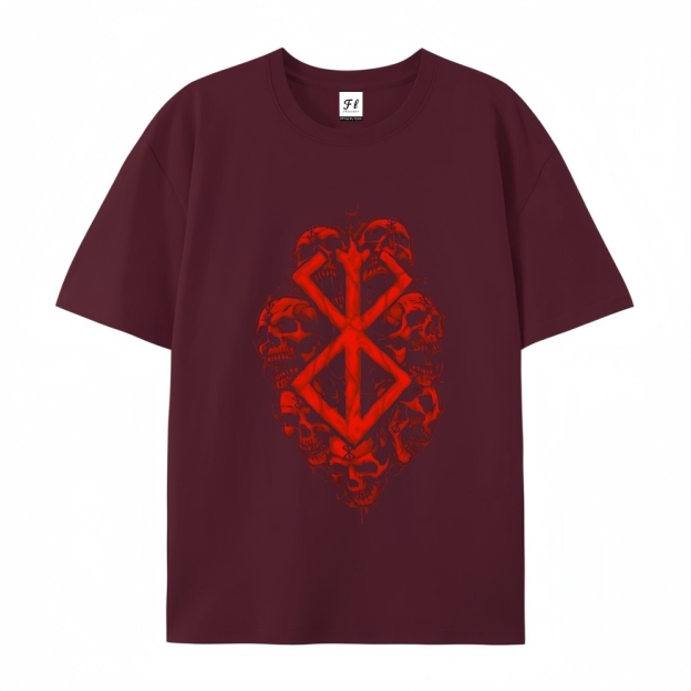 Pure Cotton Unisex Round Neck Anime T-Shirt Berserk