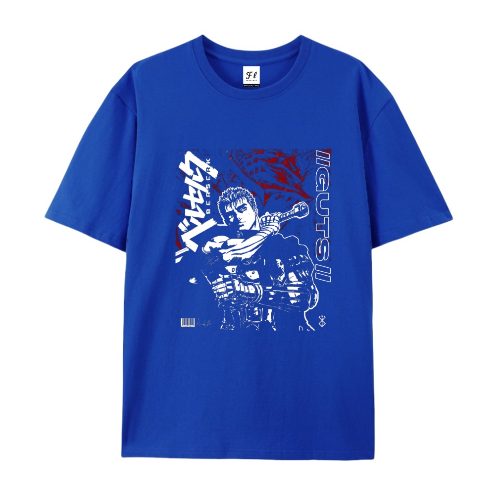 Pure Cotton Unisex Round Neck Anime T-Shirt Berserk