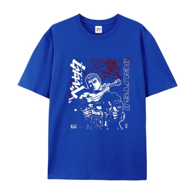 Pure Cotton Unisex Round Neck Anime T-Shirt Berserk