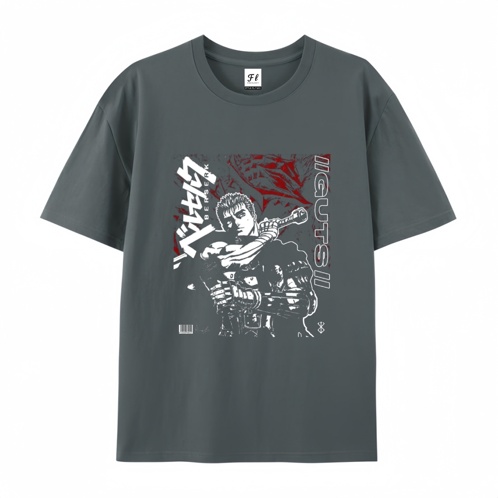 Pure Cotton Unisex Round Neck Anime T-Shirt Berserk