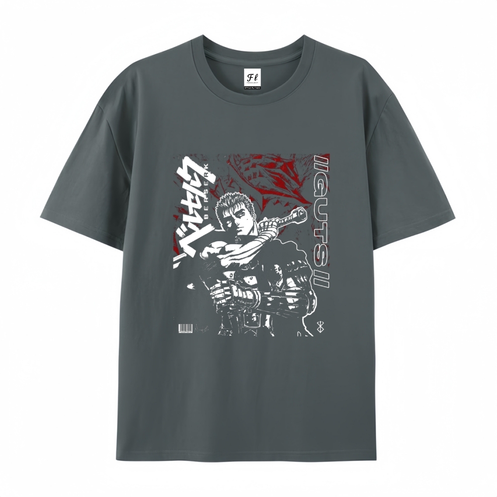 Pure Cotton Unisex Round Neck Anime T-Shirt Berserk