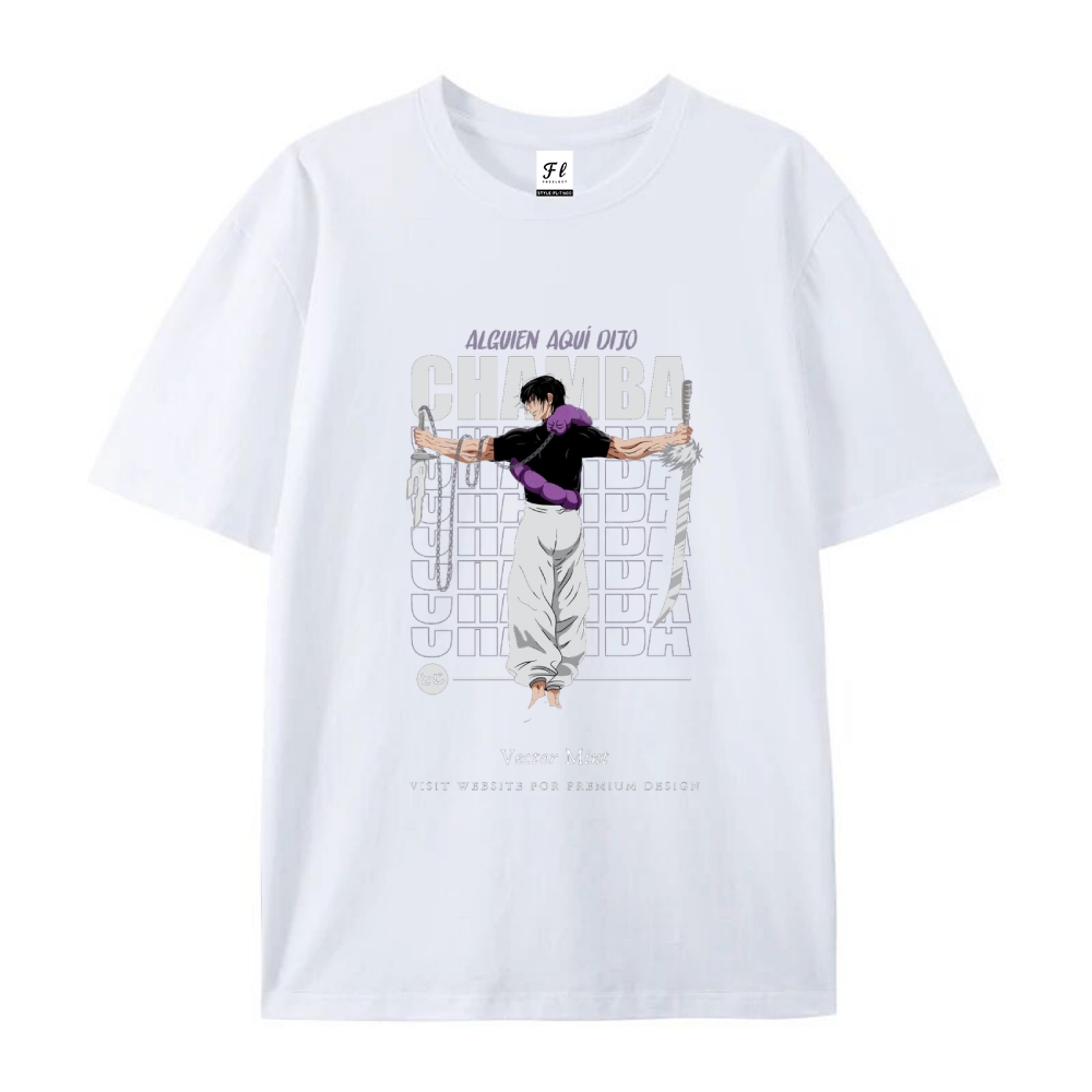 Pure Cotton Unisex Round Neck Anime T-Shirt Jujutsu Kaisen