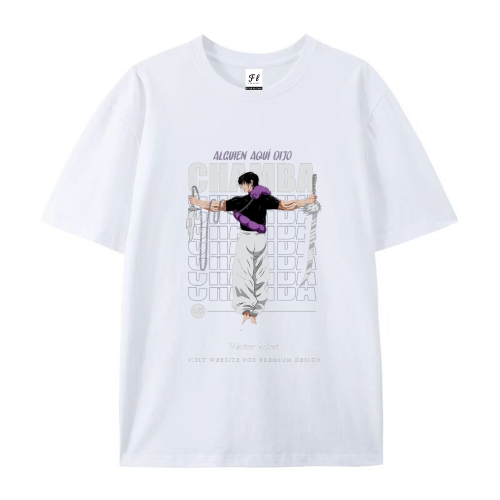 Pure Cotton Unisex Round Neck Anime T-Shirt Jujutsu Kaisen