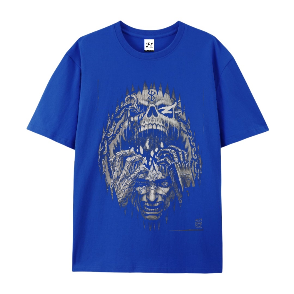 Pure Cotton Unisex Round Neck Anime T-Shirt Berserk