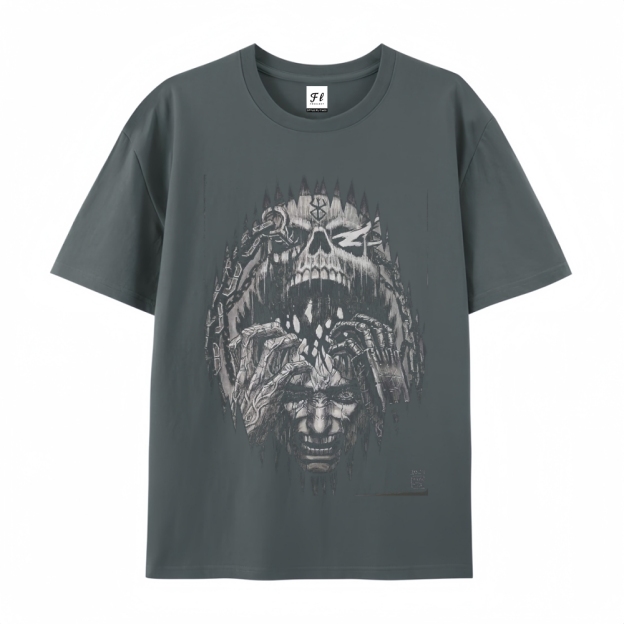 Pure Cotton Unisex Round Neck Anime T-Shirt Berserk