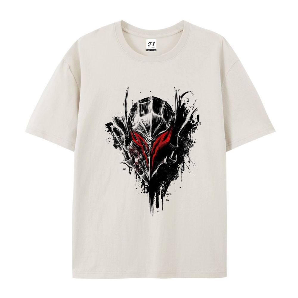 Pure Cotton Unisex Round Neck Anime T-Shirt Berserk