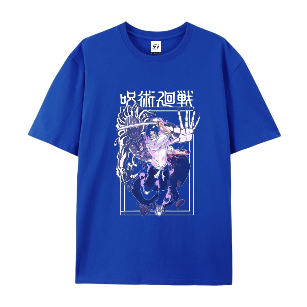 Pure Cotton Unisex Round Neck Anime T-Shirt Jujutsu Kaisen