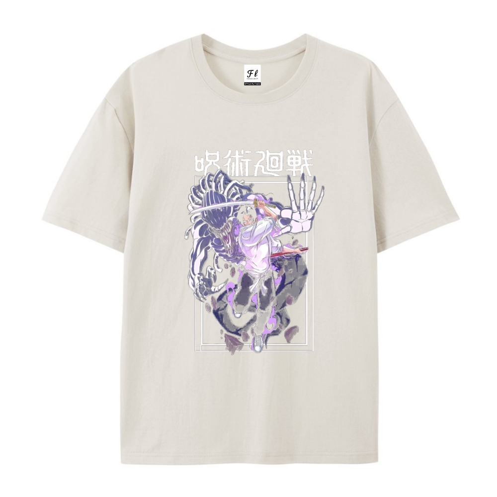 Pure Cotton Unisex Round Neck Anime T-Shirt Jujutsu Kaisen