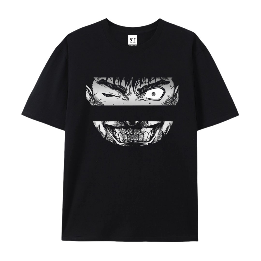 Pure Cotton Unisex Round Neck Anime T-Shirt Berserk