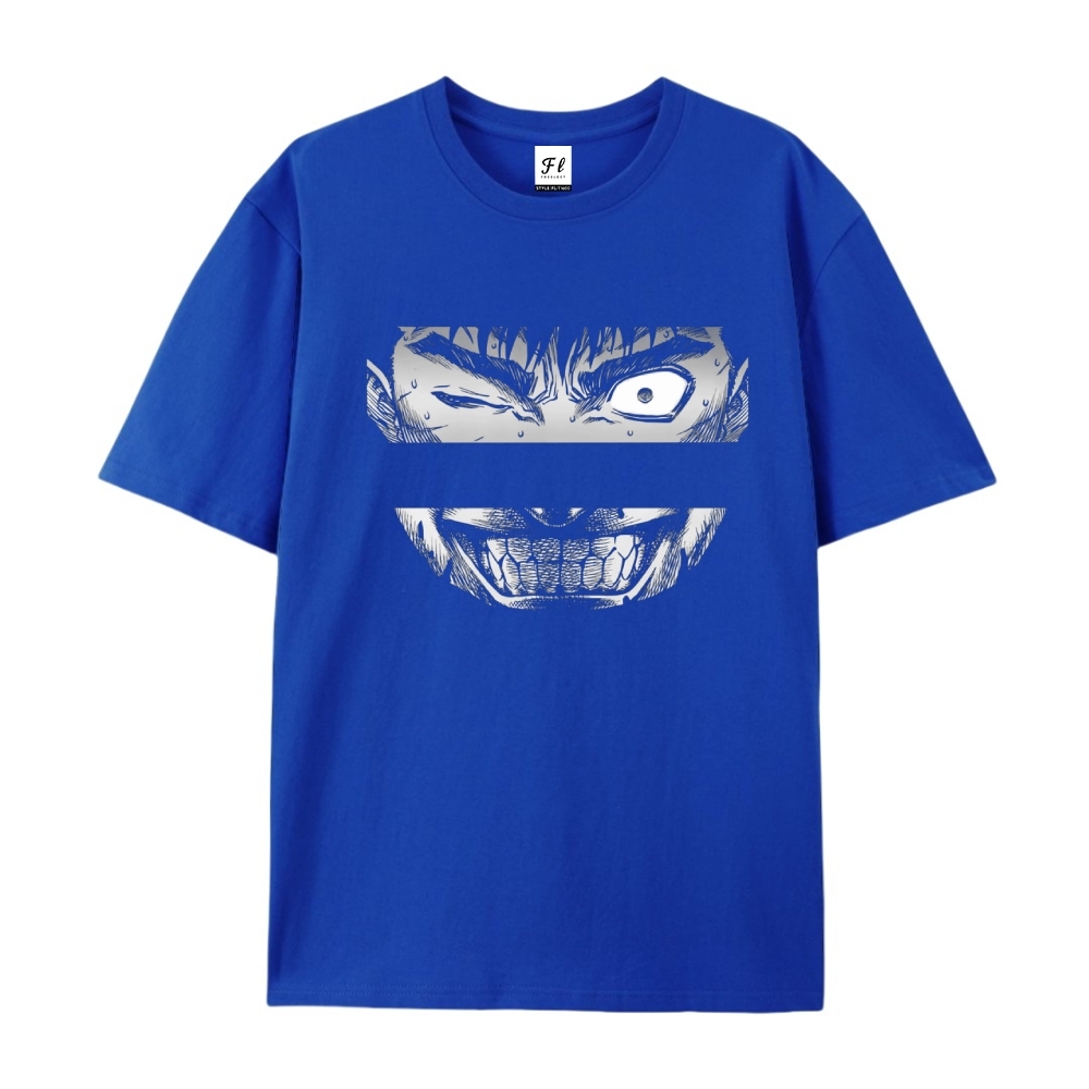 Pure Cotton Unisex Round Neck Anime T-Shirt Berserk