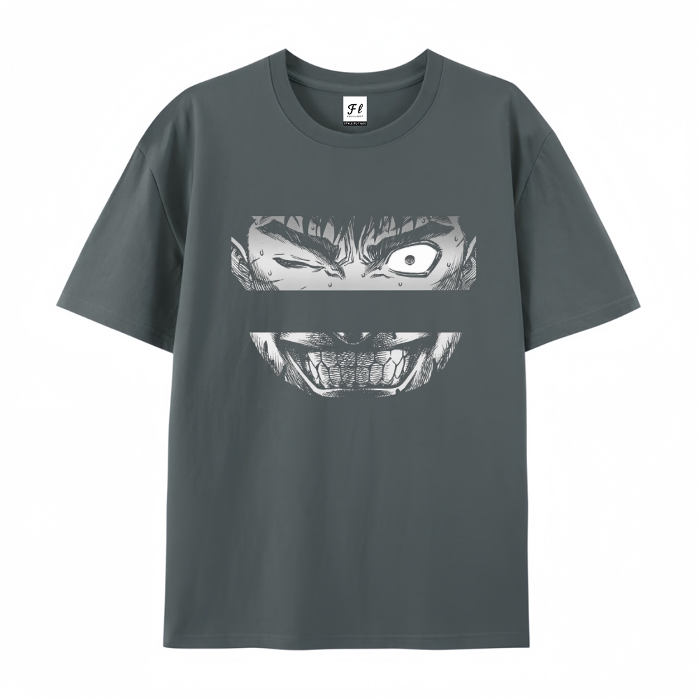 Pure Cotton Unisex Round Neck Anime T-Shirt Berserk