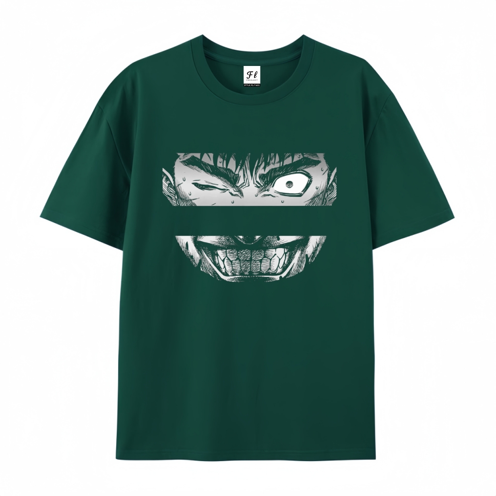 Pure Cotton Unisex Round Neck Anime T-Shirt Berserk