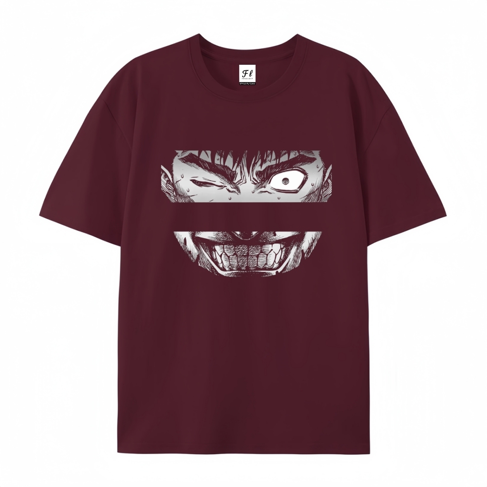 Pure Cotton Unisex Round Neck Anime T-Shirt Berserk