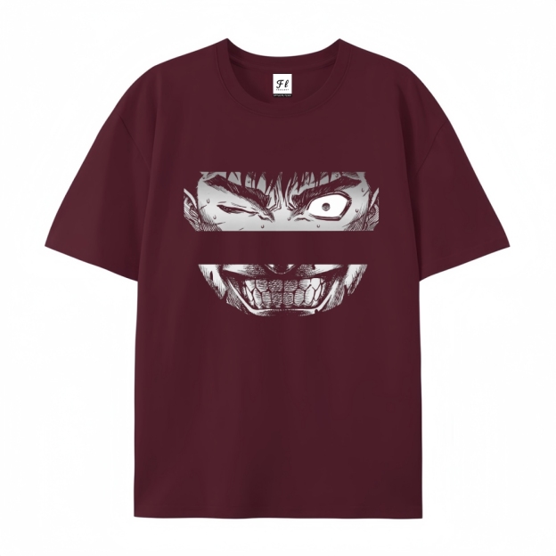 Pure Cotton Unisex Round Neck Anime T-Shirt Berserk