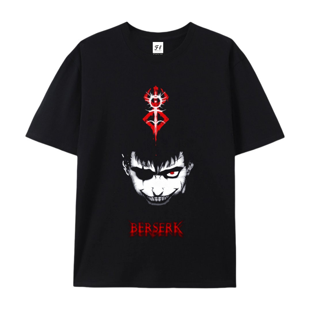 Pure Cotton Unisex Round Neck Anime T-Shirt Berserk