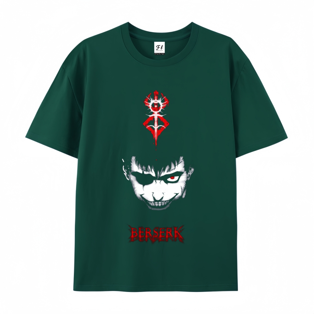 Pure Cotton Unisex Round Neck Anime T-Shirt Berserk